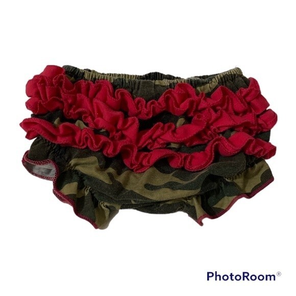 Toddler's Camo Stretch Tiered Dress Tunic Diaper Cover Short Set Size L 18 mo - Picture 5 of 5